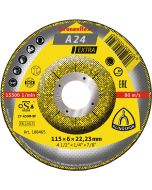 Klingspor - A 24 Extra - afbraamschijven - 115 x 6 x 22.23mm - gekromd